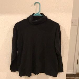 black tight turtle neck